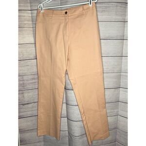 Absolu pants women's size 10 peach made in Paris France EU 42 pocket detail NWOT